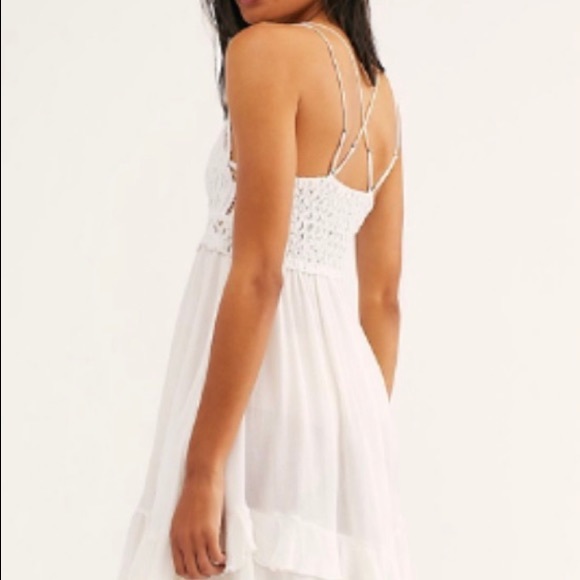 XS Free People💕 Adella Slip Dress White - Picture 4 of 9